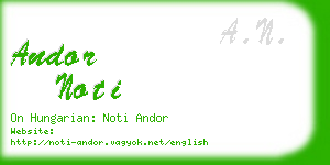 andor noti business card